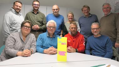 Die neue Fraktion der FDP Sendenhorst / Albersloh (v.l., im Uhrzeigersinn): Lennard Hauser, Julian Michels, Christoph Bölling, Tanja Große Kogge, Max Linnemann-Bonse, Josef Lammerding, Ludger Voges, Stephan Arens, Josef Strohbücker, Carmen Steinhoff